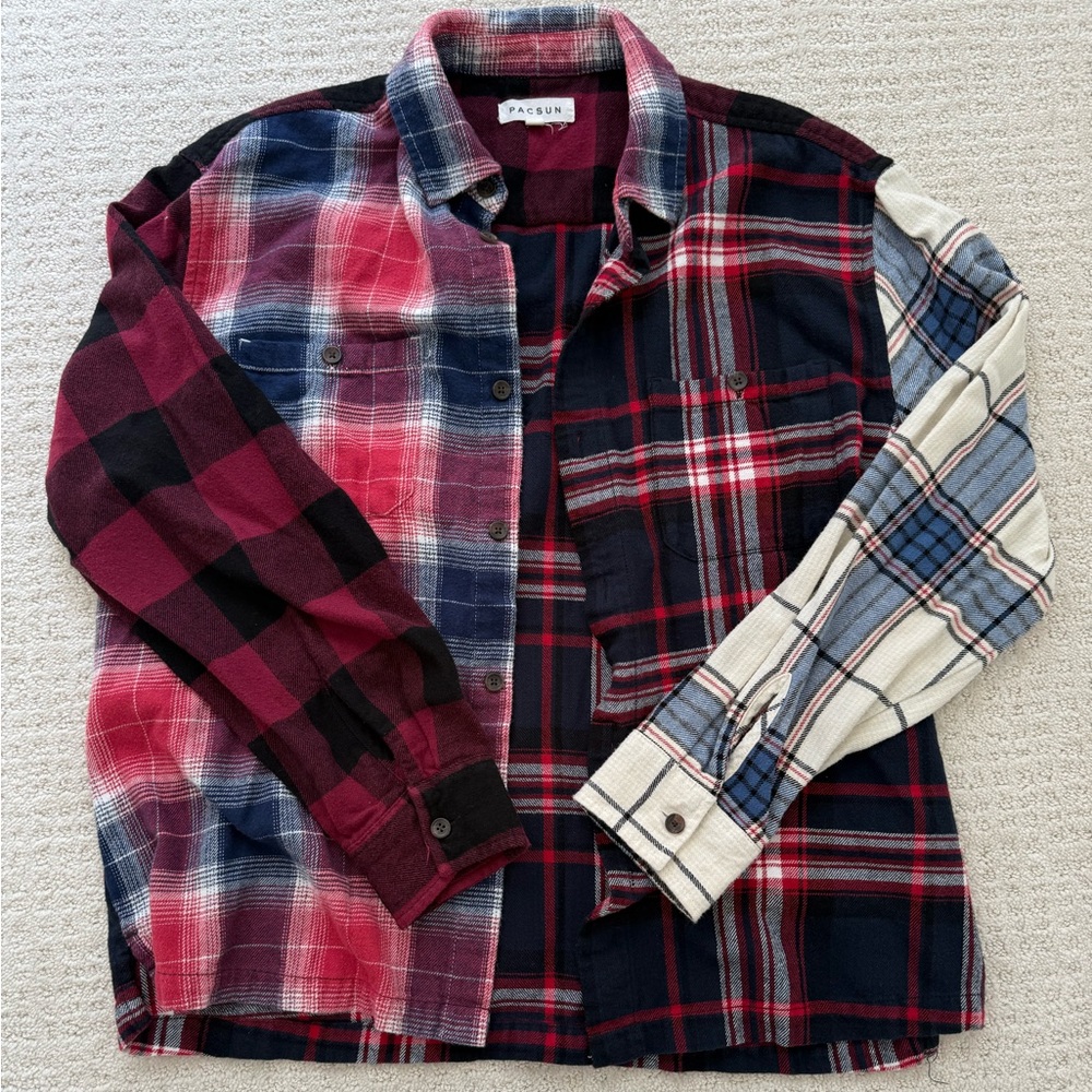 PacSun Red and Black Plaid Shirt